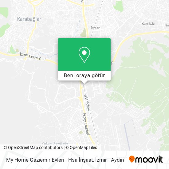 My Home Gaziemir Evleri - Hsa İnşaat harita