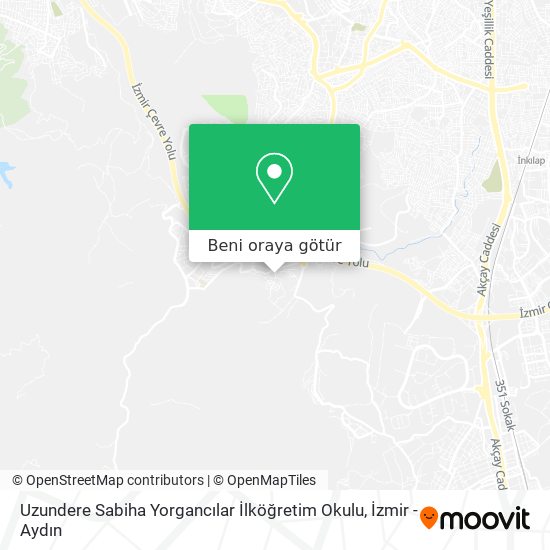 Uzundere Sabiha Yorgancılar İlköğretim Okulu harita
