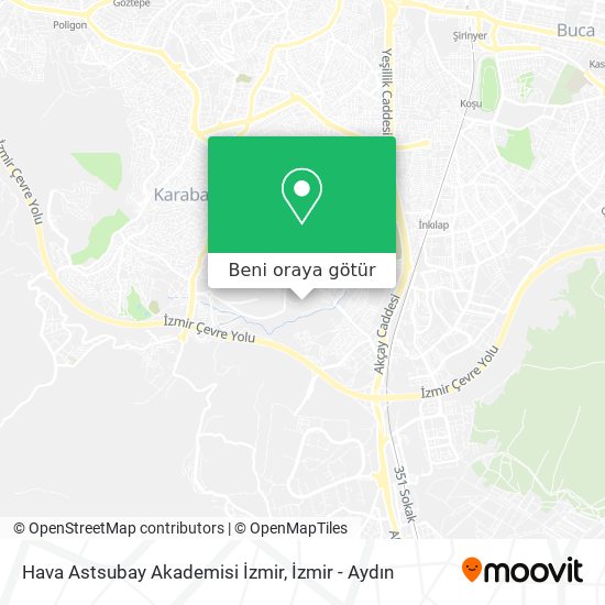 Hava Astsubay Akademisi İzmir harita