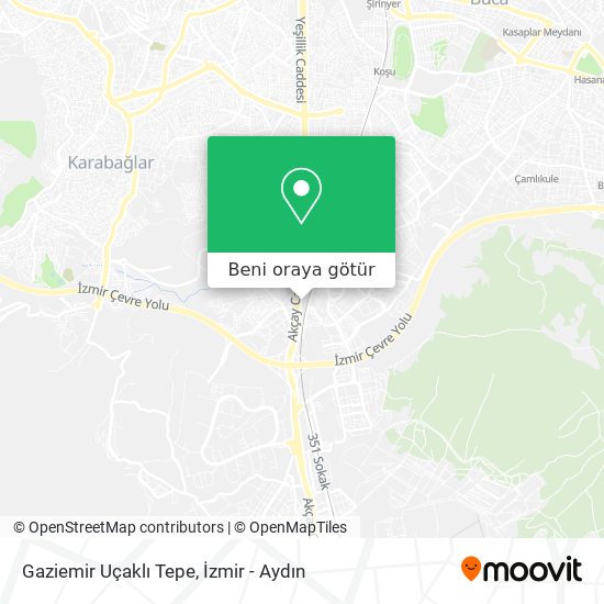 Gaziemir Uçaklı Tepe harita