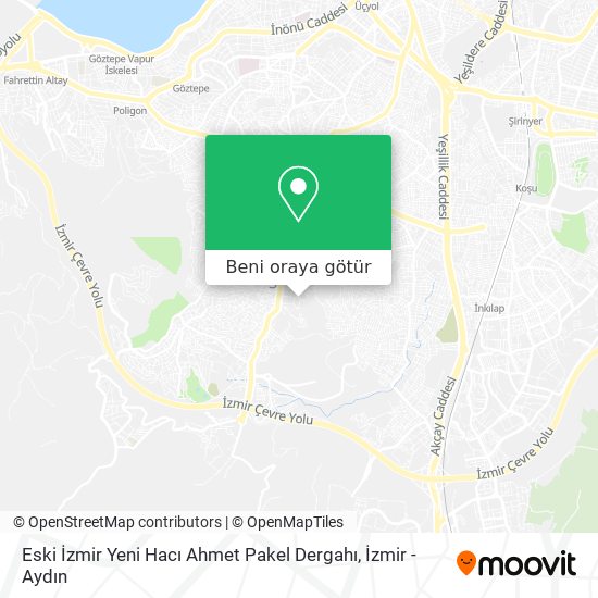 Eski İzmir Yeni  Hacı Ahmet Pakel Dergahı harita