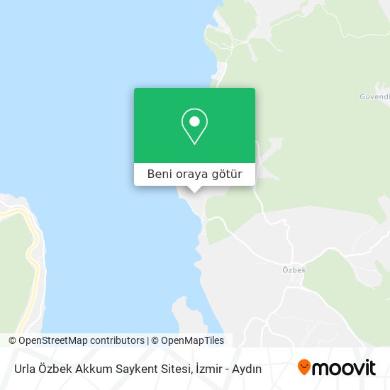 Urla Özbek Akkum Saykent Sitesi harita