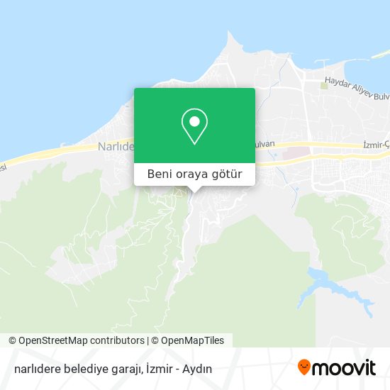 narlıdere belediye garajı harita