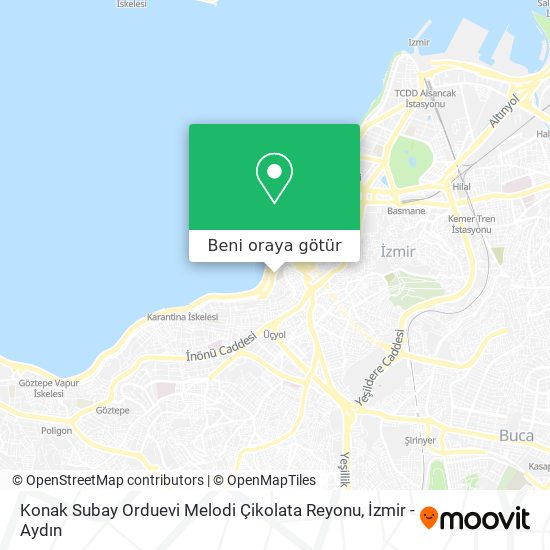 Konak Subay Orduevi Melodi Çikolata Reyonu harita