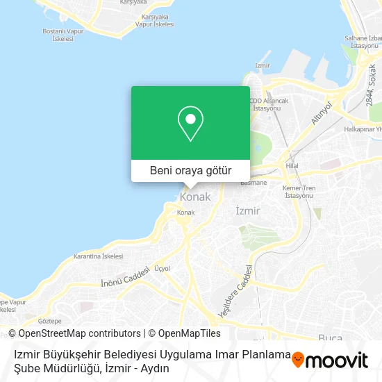 Izmir Büyükşehir Belediyesi Uygulama Imar Planlama Şube Müdürlüğü harita