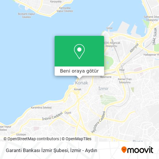 Garanti Bankası İzmir Şubesi harita
