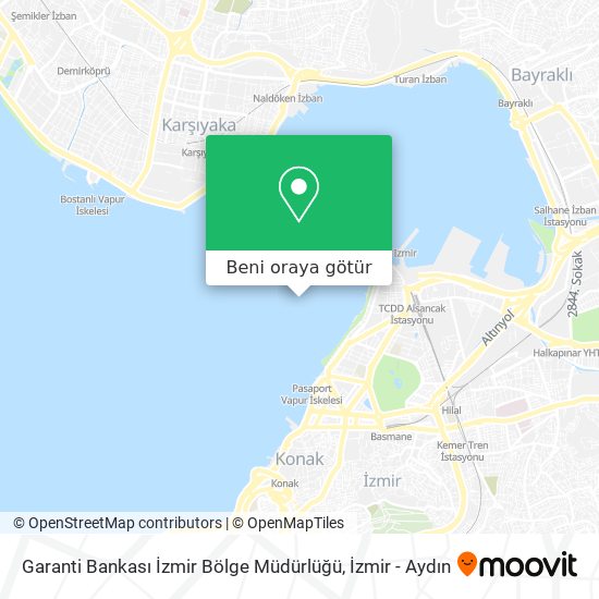 Garanti Bankası İzmir Bölge Müdürlüğü harita