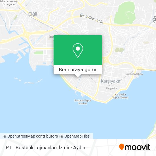 PTT Bostanlı Lojmanları harita