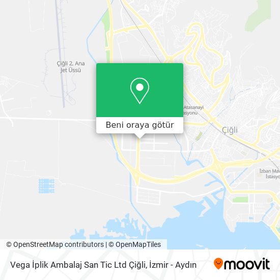 Vega İplik Ambalaj San Tic Ltd Çiğli harita