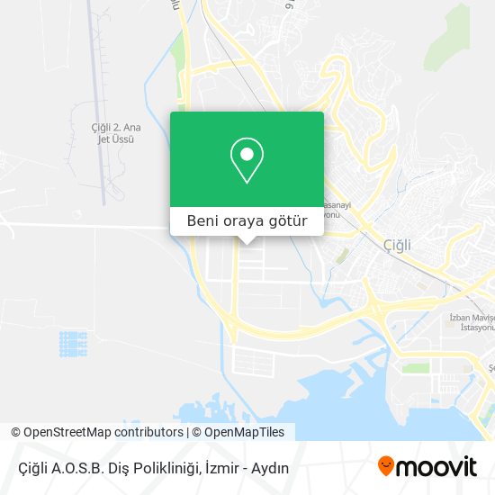 Çiğli A.O.S.B. Diş Polikliniği harita