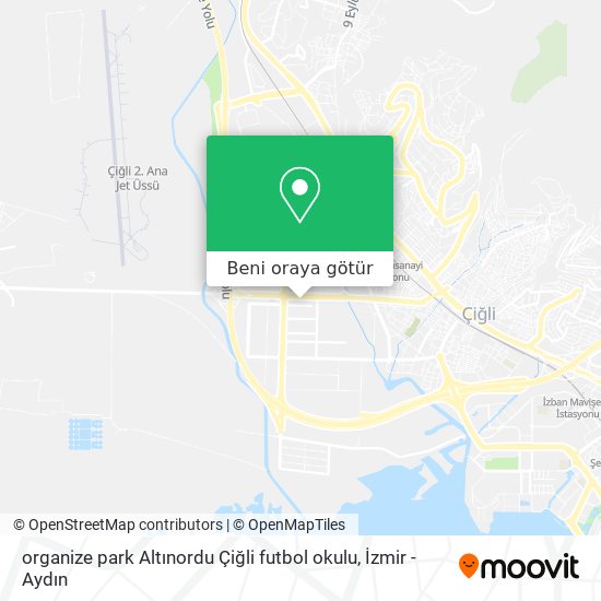 organize park Altınordu Çiğli futbol okulu harita