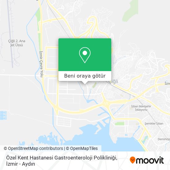 Özel Kent Hastanesi Gastroenteroloji Polikliniği harita