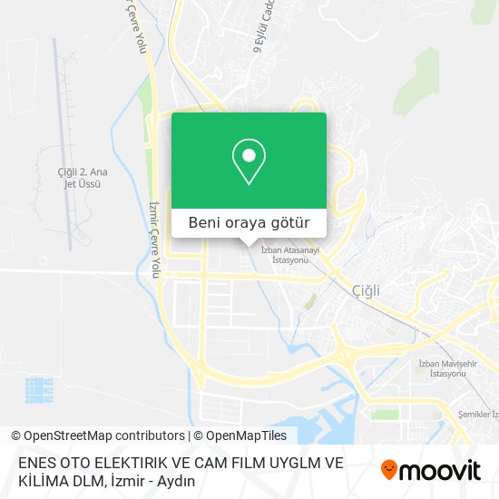 ENES OTO ELEKTIRIK VE CAM FILM UYGLM VE KİLİMA DLM harita