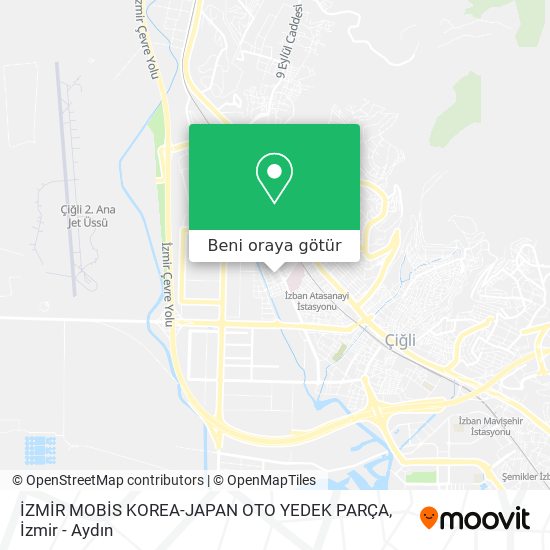 İZMİR MOBİS KOREA-JAPAN OTO YEDEK PARÇA harita