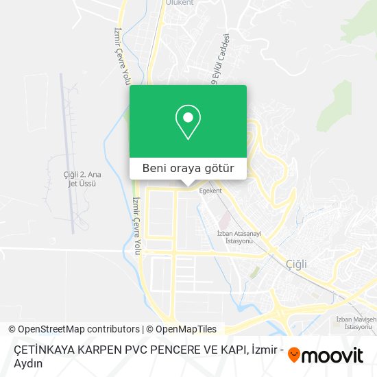 ÇETİNKAYA KARPEN PVC PENCERE VE KAPI harita