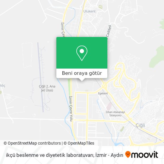ikçü beslenme ve diyetetik laboratuvarı harita