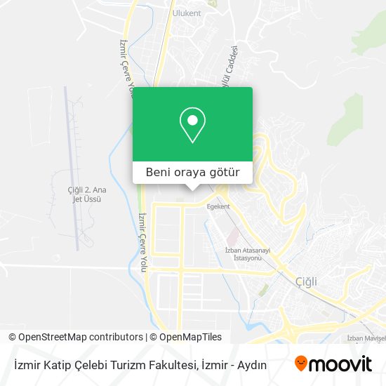 İzmir Katip Çelebi Turizm Fakultesi harita