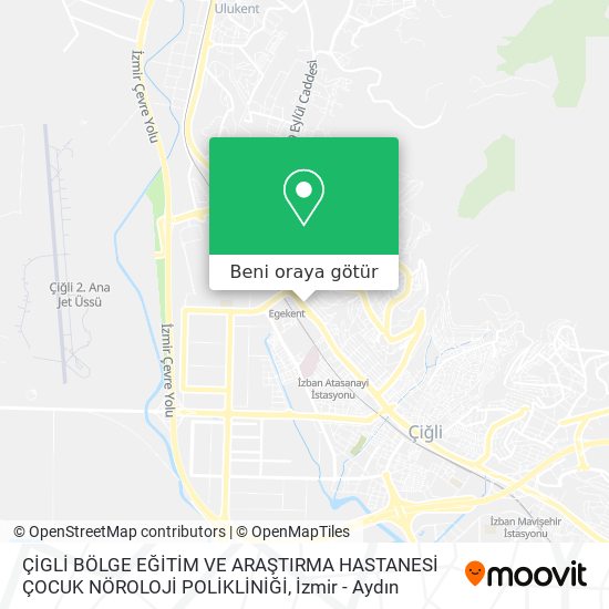 ÇİGLİ BÖLGE EĞİTİM VE ARAŞTIRMA HASTANESİ ÇOCUK NÖROLOJİ POLİKLİNİĞİ harita