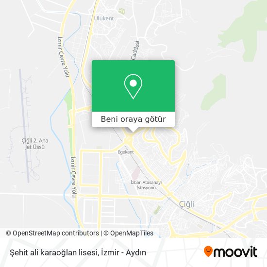 Şehit ali karaoğlan lisesi harita