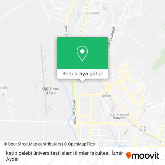 katip çelebi üniversitesi islami ilimler fakultesi harita