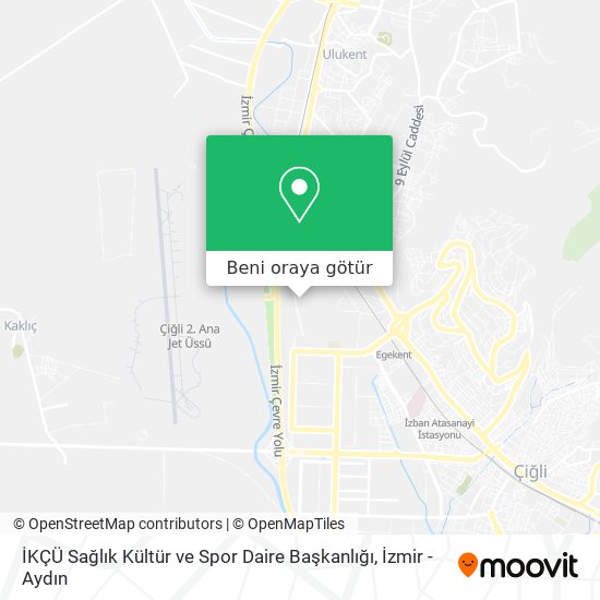İKÇÜ Sağlık Kültür ve Spor Daire Başkanlığı harita