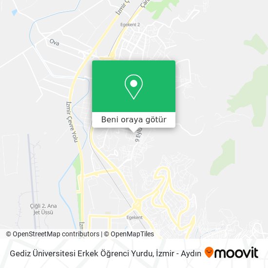 Gediz Üniversitesi Erkek Öğrenci Yurdu harita