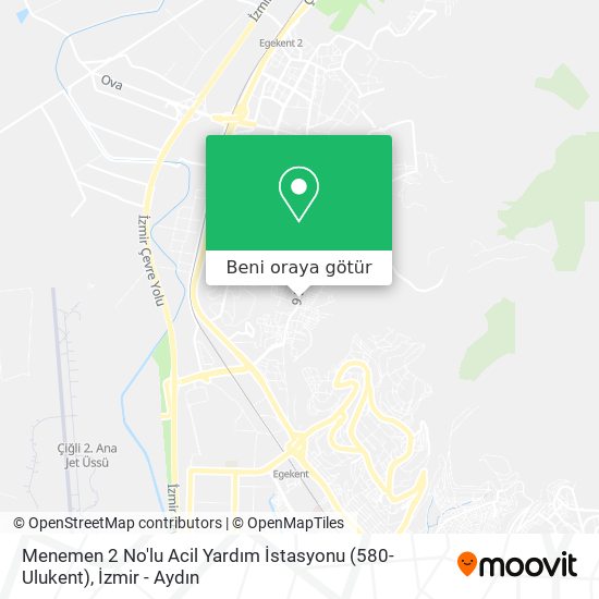 Menemen 2 No'lu Acil Yardım İstasyonu (580- Ulukent) harita