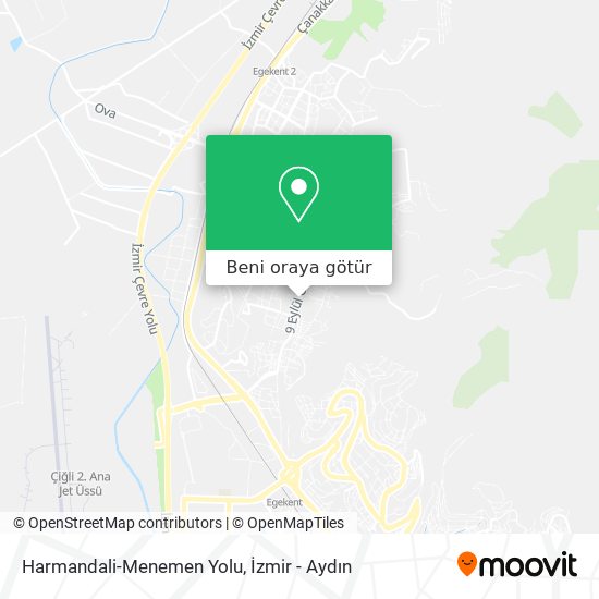 Harmandali-Menemen Yolu harita