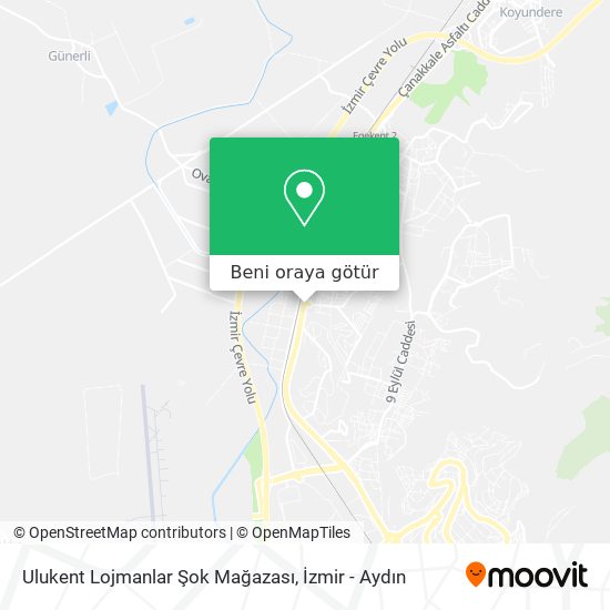Ulukent Lojmanlar Şok Mağazası harita