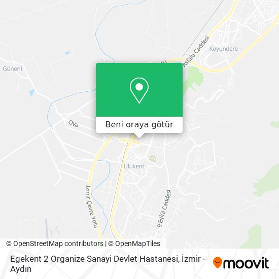 Egekent 2 Organize Sanayi Devlet Hastanesi harita