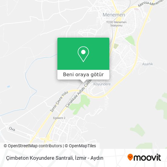 Çimbeton Koyundere Santrali harita
