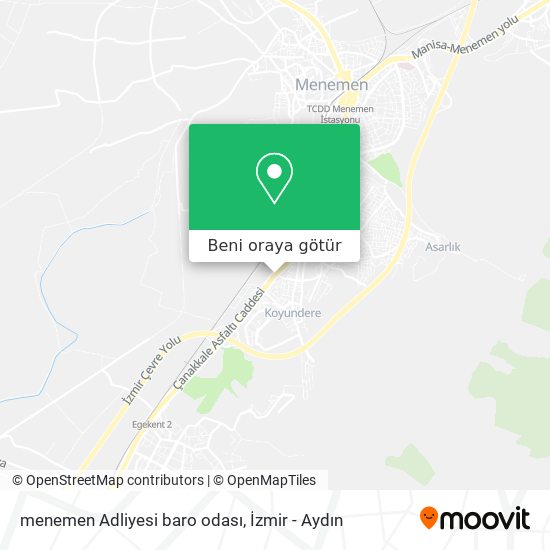 menemen Adliyesi baro odası harita