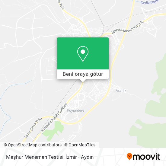 Meşhur Menemen Testisi harita