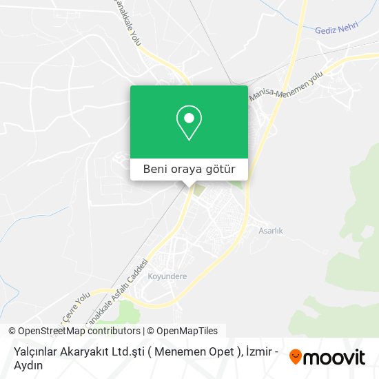 Yalçınlar Akaryakıt Ltd.şti ( Menemen Opet ) harita