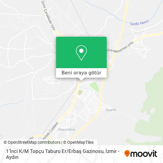 1'İnci K / M Topçu Taburu Er / Erbaş Gazinosu harita