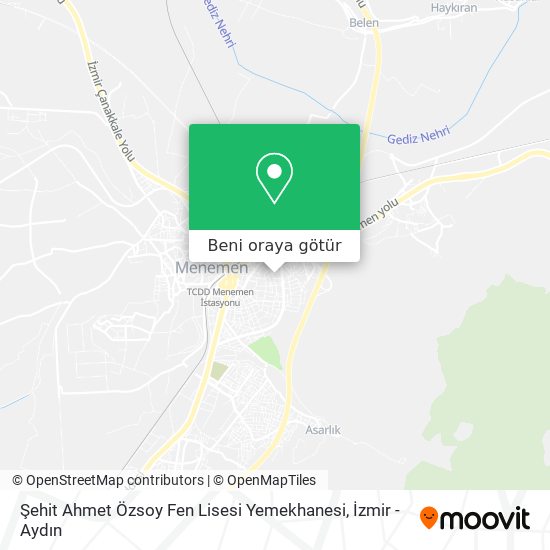 Şehit Ahmet Özsoy Fen Lisesi Yemekhanesi harita