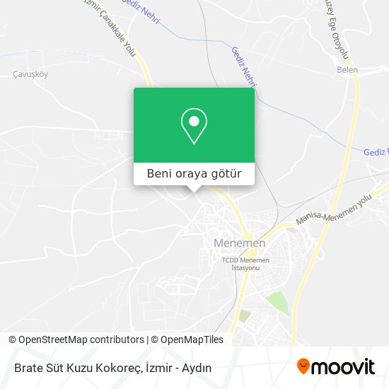 Brate Süt Kuzu Kokoreç harita