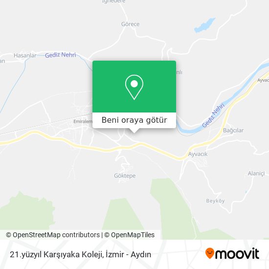 21.yüzyıl Karşıyaka Koleji harita