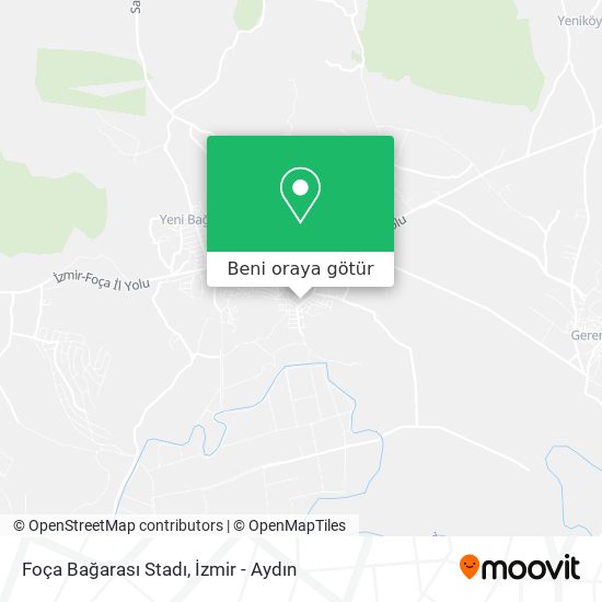 Foça Bağarası Stadı harita