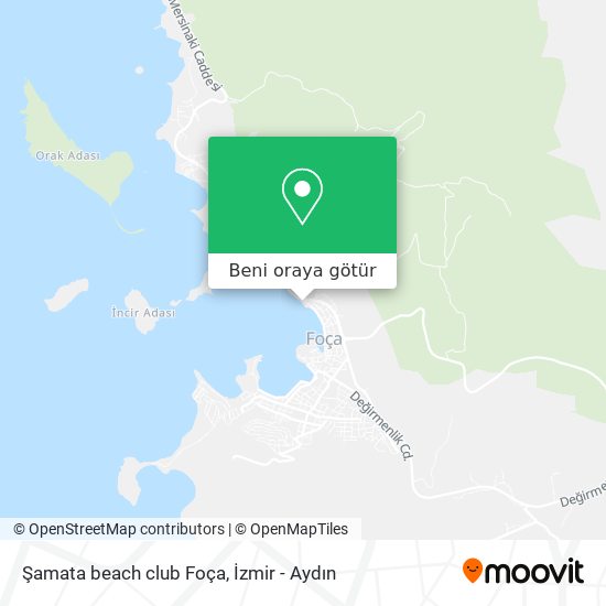 Şamata beach club Foça harita