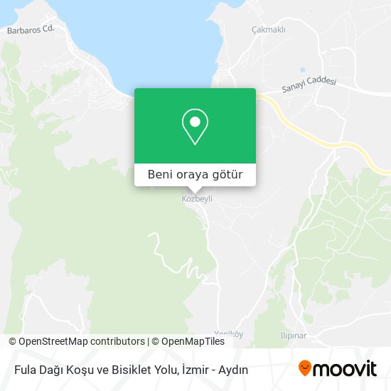 Fula Dağı Koşu ve Bisiklet Yolu harita
