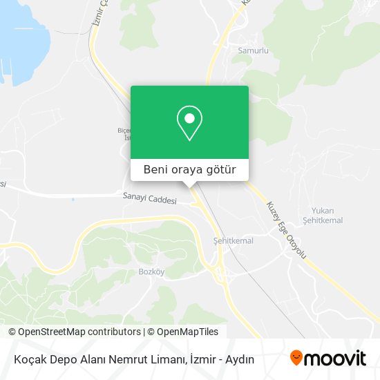 Koçak Depo Alanı Nemrut Limanı harita