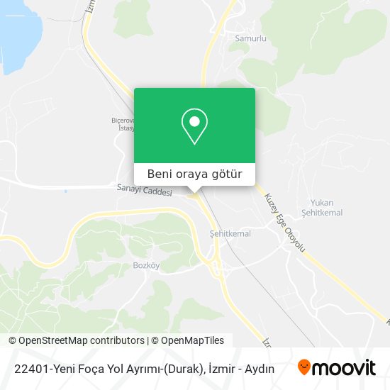 22401-Yeni Foça Yol Ayrımı-(Durak) harita