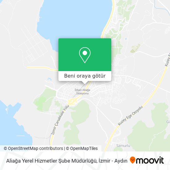 Aliağa Yerel Hizmetler Şube Müdürlüğü harita