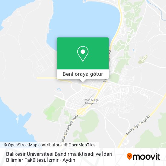 Balıkesir Üniversitesi Bandırma iktisadi ve İdari Bilimler Fakültesi harita