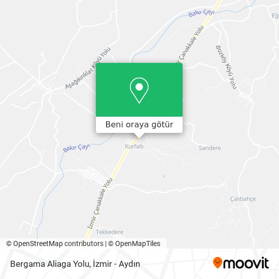 Bergama Aliaga Yolu harita