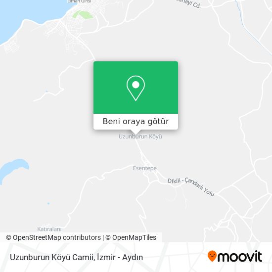 Uzunburun Köyü Camii harita