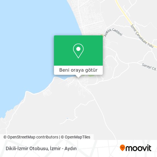 Dikili-İzmir Otobusu harita