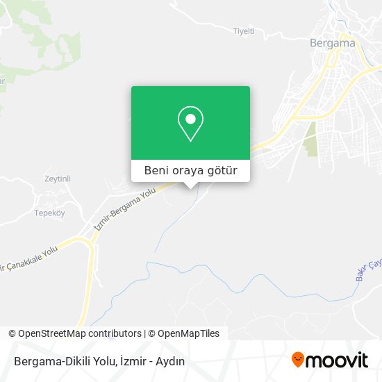 Bergama-Dikili Yolu harita