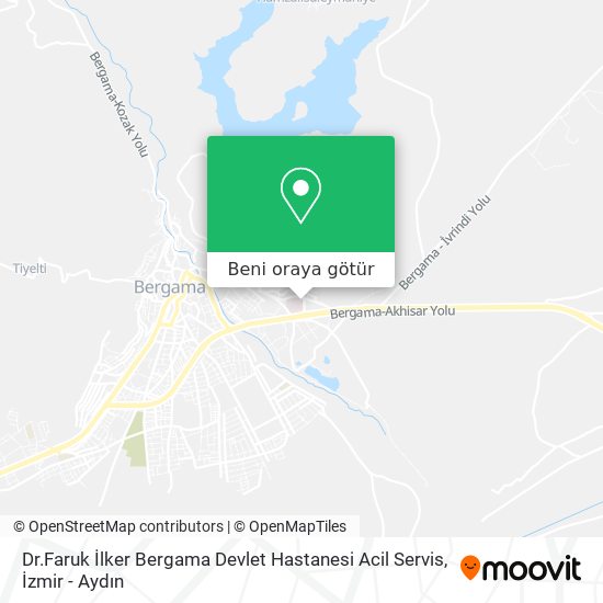 Dr.Faruk İlker Bergama Devlet Hastanesi Acil Servis harita